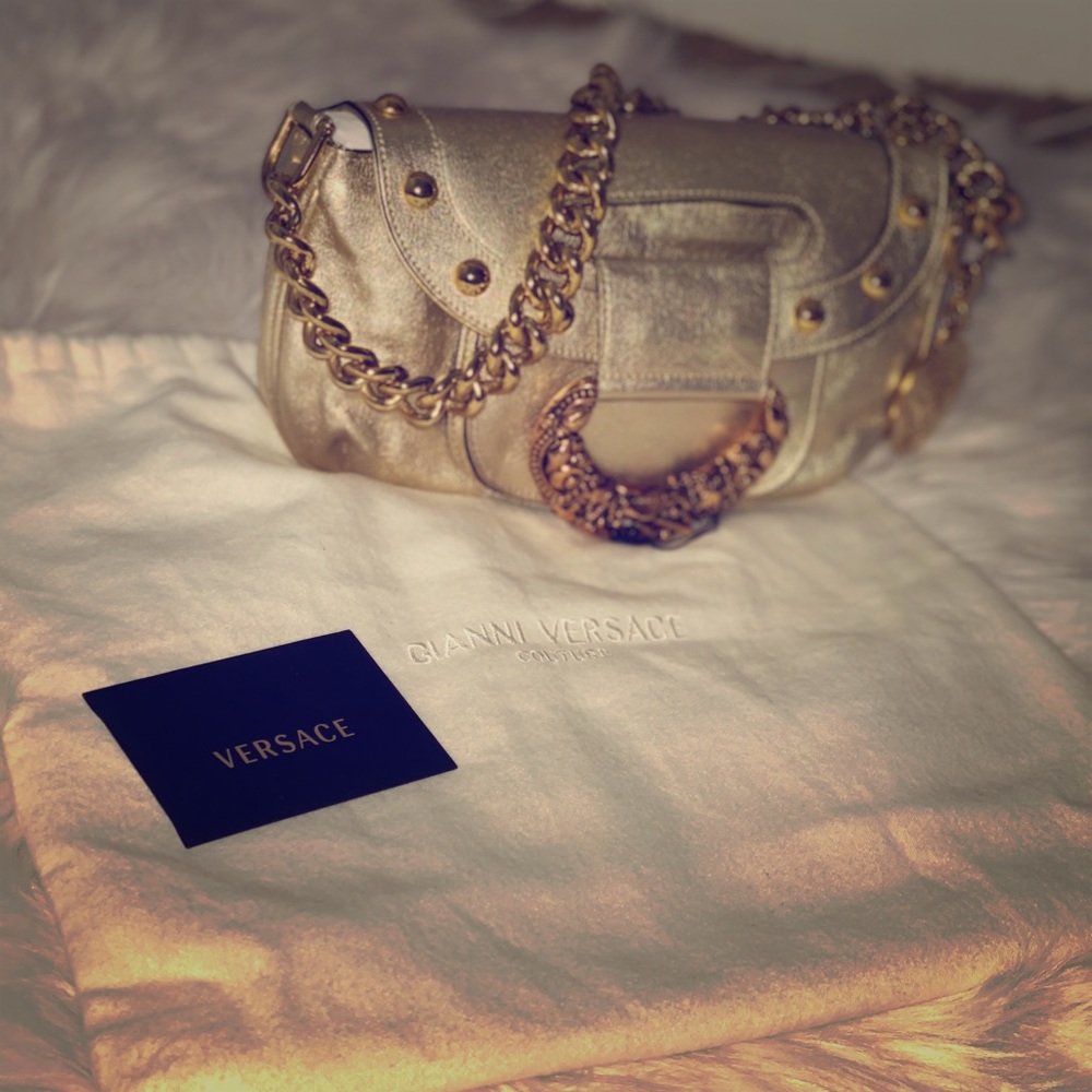 Versace purse gold color